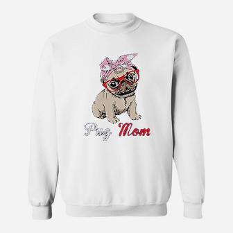 Funny Pug Mom Pug Dog Lover Owner Sweat Shirt - Seseable