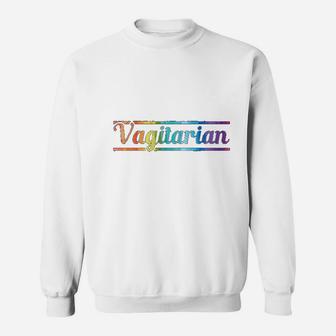 Funny Vagitarian Lesbian Gay Couple Valentines Day Lgbt Sweatshirt - Seseable