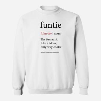 Funtie Funny Aunt Definition Mothers Day Family Reunion Sweat Shirt - Seseable