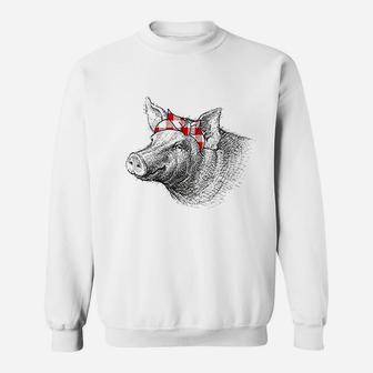 Girl Pig Southern Farm Animal Pig Lover Gift Sweat Shirt - Seseable