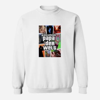 Glücklichster Papa Sweatshirt mit Fotocollage, Design für Vatertag - Seseable