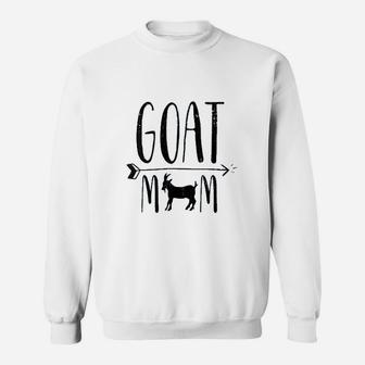 Goat Mom For Pet Owner Or Farmer Black Sweat Shirt - Seseable