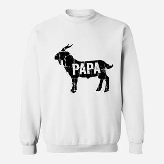 Goat Papa Greatest Of All Time Dad Sweat Shirt - Seseable