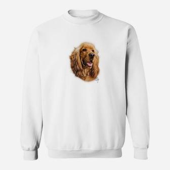 Golden Retriever Herren Sweatshirt in Weiß, Lustiges Hunde Motiv - Seseable