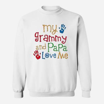 Grammy And Papa Love Me Toddler Sweat Shirt - Seseable