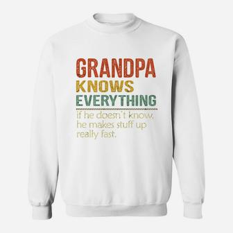 Grandpa Knows Everything Vintage 2020 Sweat Shirt - Seseable