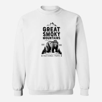 Great Smoky Mountains National Park Bear Vintage Sweat Shirt - Seseable
