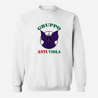 Gruppo Anti Viola Sweatshirt, Schweinedesign Lustiges Motiv - Seseable