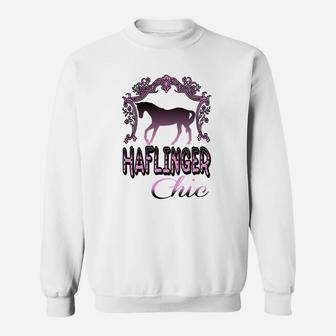 Haflinger Pferde Damen Sweatshirt, Stilvolles Chic Design - Seseable