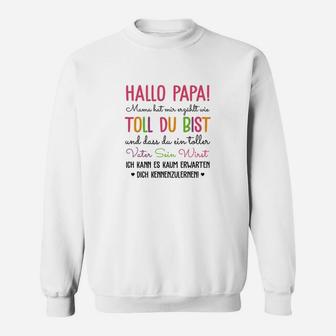 Hallo Papa Sweatshirt für werdende Väter, Originelles Tee für Neu-Papas - Seseable