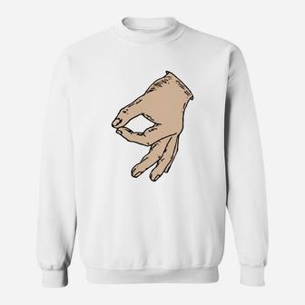 Hand Finger Circle Meme Game Long Sleeve Prank Your Friends Sweat Shirt - Seseable