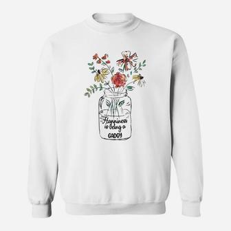 Happiness Is Being A Gadgy Floral Mothers Day Awesome Gift For Women Sweat Shirt - Seseable