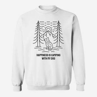 Happiness Is Camping With My Dog My Best Friend Sweatshirt - Seseable