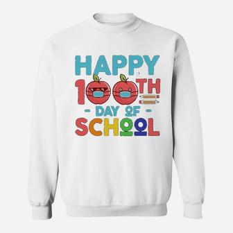 Happy 100th Day Of School Kindergarten Teacher Or Student Sweat Shirt - Seseable