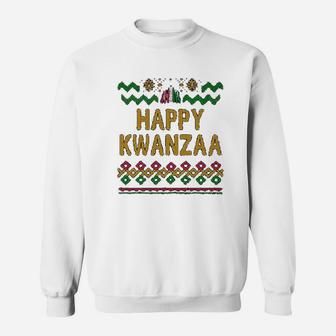 Happy Kwanzaa Style Black Heritage Holiday Graphic Sweat Shirt - Seseable