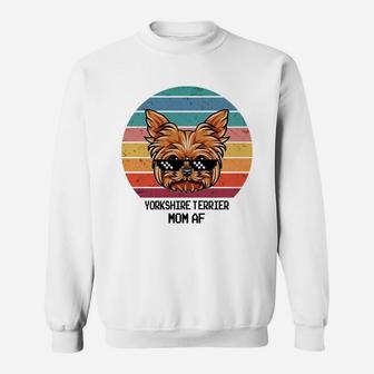 Happy Mother Day Cute Yorkshire Terrier Mom Af Vintage Style 2022 Sweatshirt - Seseable