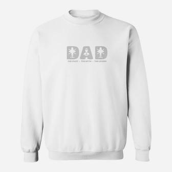 Helicopter Pilot Dad Shirt Fathers Day Gift Sweat Shirt - Seseable
