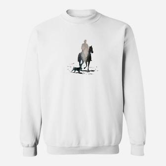 Herr und Hund Winter Spaziergang Grafik Sweatshirt, Lustiges Motiv für Haustierbesitzer - Seseable