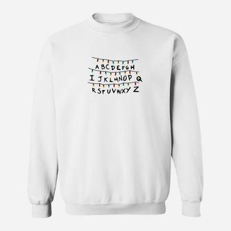 Herren Sweatshirt mit Ouija-Brett Design, Alphabet Motiv Tee - Seseable