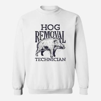 Hog Removal Technician Boar Hunting Vintage Pig Gift Sweat Shirt - Seseable