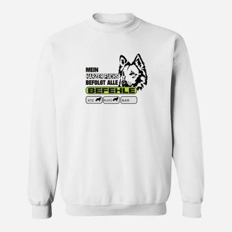 Husky Herren Sweatshirt Mein Hund Befiehlt, Lustiges Motiv-Sweatshirt - Seseable