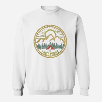 I Hate People Camping Retro Funny Camp Lovers Sweat Shirt | Seseable FR