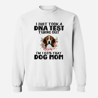 I Just Took A Dna Test Beagle Dog Mom Sweat Shirt - Seseable