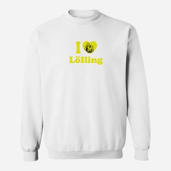 I ❤️ Lölling Herren Sweatshirt, Gelbes Smiley-Gesicht Design - Seseable
