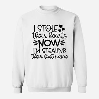I Stole Their Heart And Now Their Last Name Youth Adoption Sweatshirt - Seseable