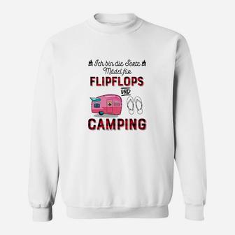 Ich bin die coole Tante Camping & Flipflops Sweatshirt für Sommer - Seseable
