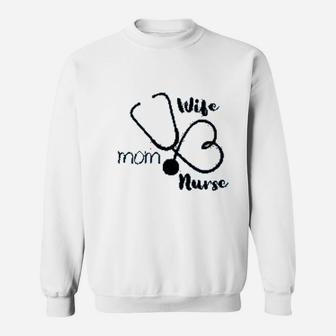 Jett Impressions Wife Mom Nurse Doctor Medic Mothers Day Sweat Shirt - Seseable