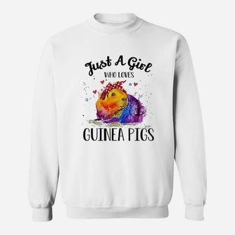 Just A Girl Who Loves Guinea Pigs Clothes Guinea Pig Sweat Shirt - Seseable