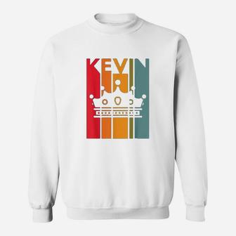 Kevin Gift Idea For Boys Men Retro First Name Vintage Kevin Sweat Shirt - Seseable