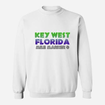 Key West Florida Mile Marker Zero Souvenir Sweatshirt - Seseable