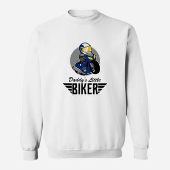 Kids Motorbike Boys Girls Daddys Little Biker Sweat Shirt - Seseable