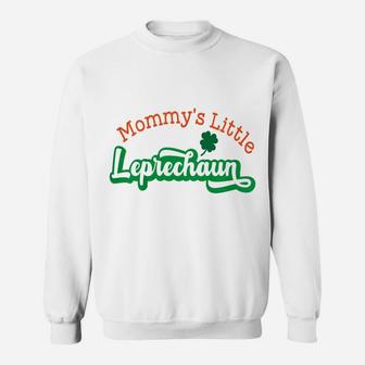 Kids St Patricks Day Kids Mommys Little Leprechaun Sweat Shirt - Seseable