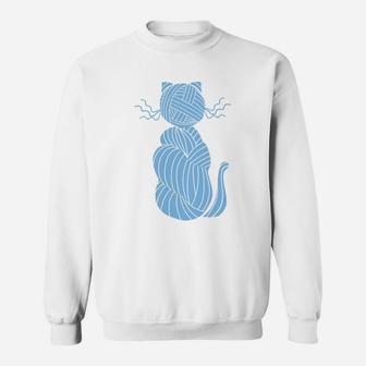 Knitting Crafts Crochet Kitten Kitty Cat Pet Lovers Sweat Shirt - Seseable