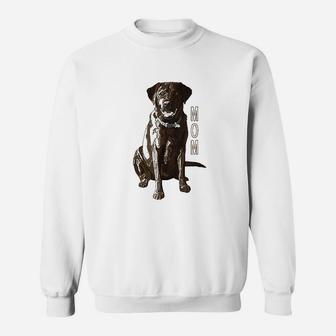 Lab Mom Chocolate Labrador Retriever Dog Lover Sweat Shirt - Seseable