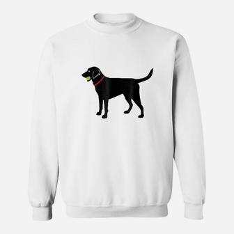 Labrador Retriever Fetch Black Lab Play Ball Sweatshirt - Seseable