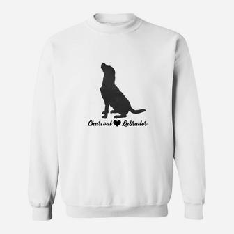 Labrador Silhouette Herren Sweatshirt, Charcoal Labradors Motiv - Seseable