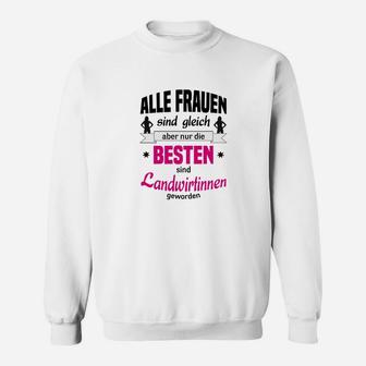 Landwirtinnen Sweatshirt, Damen mit Spruch für starke Frauen - Seseable