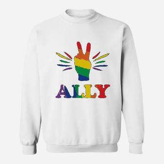 Lgbt Ally Proud Mom Gays Lgbt Sweat Shirt - Seseable
