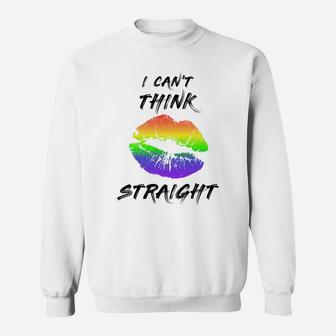 Lgbt Gay Pride I Can't Think Straight Sweat Shirt - Seseable