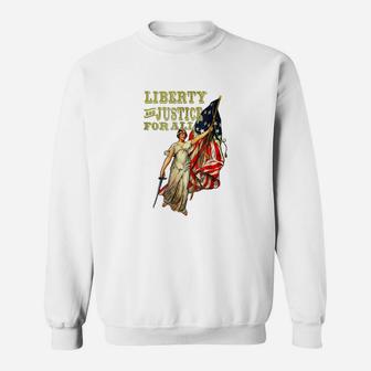 Liberty And Justice For All Us Flag Sweat Shirt