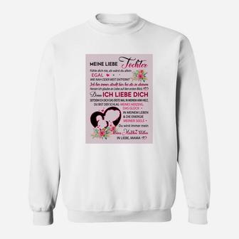 Liebe Tochter Ich liebe Dich Sweatshirt, Mutter-zu-Tochter Botschaft Tee - Seseable