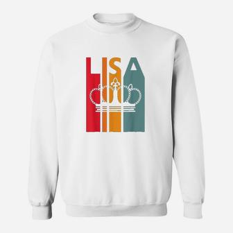 Lisa Gift Idea For Girls Women Retro First Name Vintage Lisa Sweat Shirt - Seseable