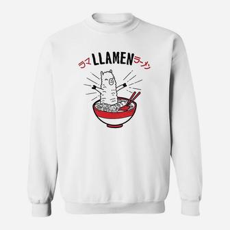 Llamen Funny Llama Hilarious Foodie Hilarious Sayings Sweat Shirt - Seseable