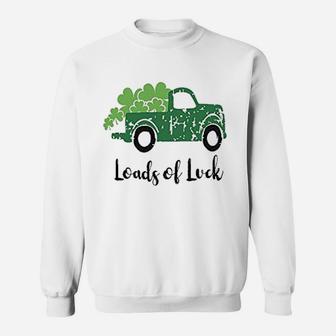 Loads Of Luck Vintage Truck St. Patrick's Day Sweat Shirt - Seseable