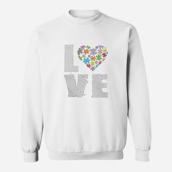 Love Puzzles Graphic Sweat Shirt - Seseable