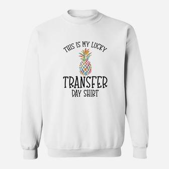 Lucky Transfer Day Pineapple Gift Infertility Awareness Ivf Sweat Shirt - Seseable